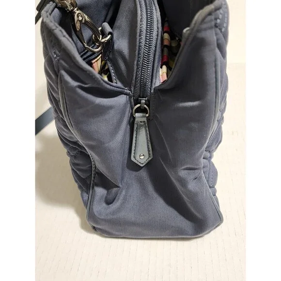 Vera Bradley Womens Purse Solid Gray Quilted 2-Handles Shoulder Strap Pockets - Picture 6 of 12